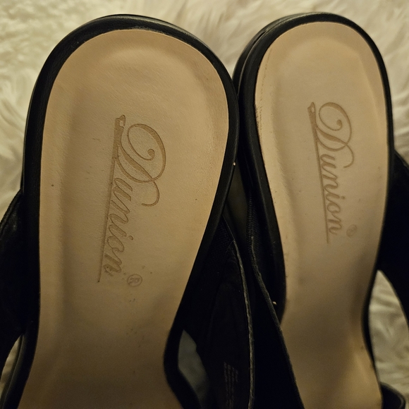 DUNION 4" Inch Wedged Sexy Black Heels in Box - Picture 5 of 7
